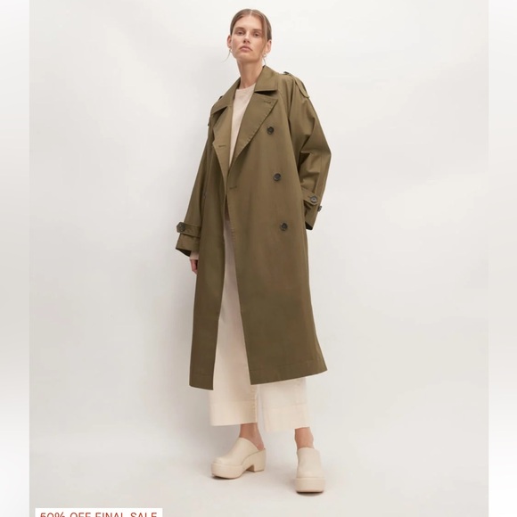Everlane long cotton trench coat